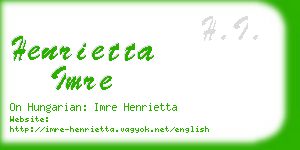 henrietta imre business card